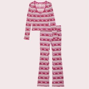 PINK x Love Shack Fancy Waffle Knit PJ set